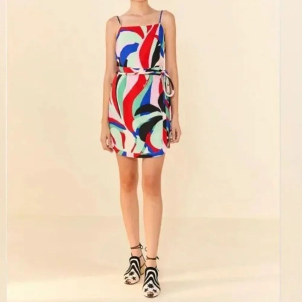 NWT FARM Rio Colorful Monstera Mini Dress - Picture 3 of 8